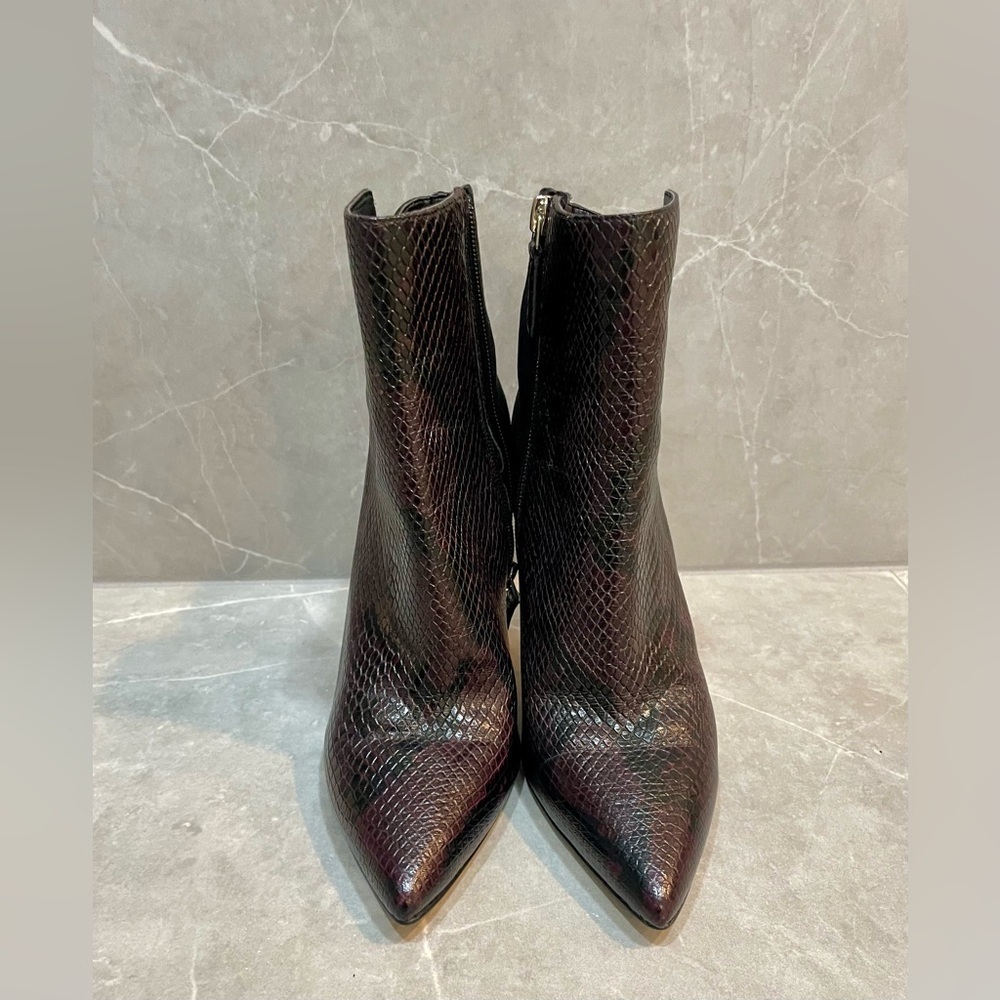 Nine West Tennon Pointed Ankle Boots Snakeskin Whimsygoth - Picture 3 of 7